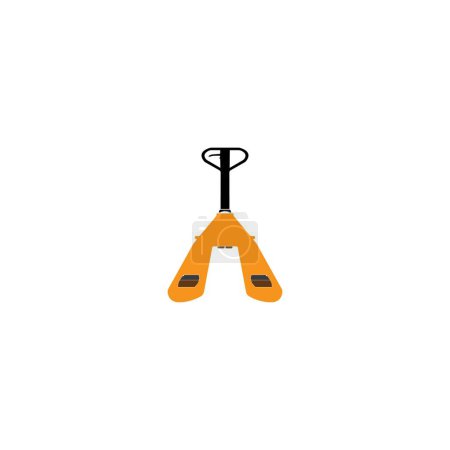 Hand pallet lift sign, Hand Pallet Truck Logo Template vector icon illustration design 