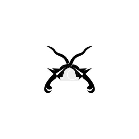 Illustration for Keris logo icon vector design template - Royalty Free Image