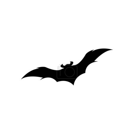 Icono murciélago para web. Ilustración aislada sobre fondo blanco

