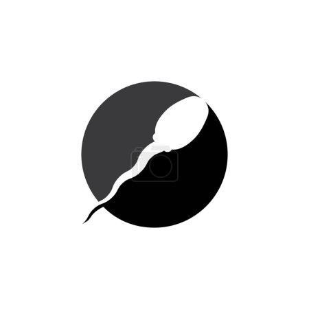 Sperme Spermatozoïdes vecteur logo icône illustration design