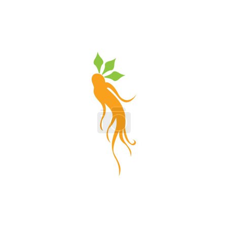 Ginseng Symbol Vektor Illustration Design Logo Vorlage