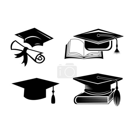 Photo for Toga cap icon, vector illustration logo template. - Royalty Free Image