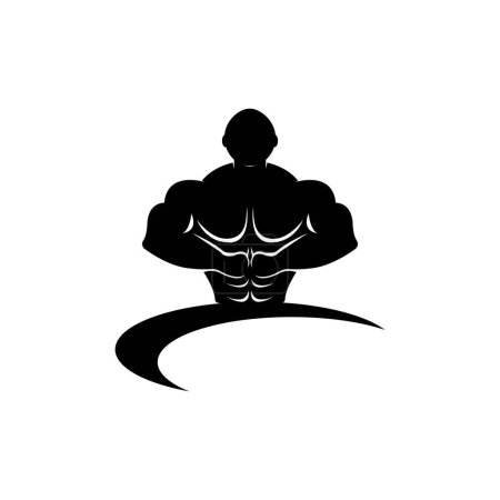 Illustration for Fitness and weightlifting logo, vector illustration symbol design - Royalty Free Image