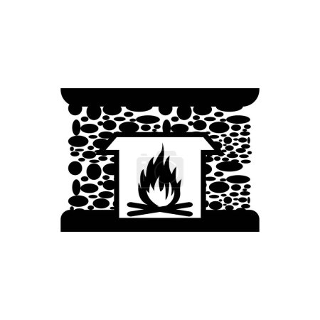 Illustration for Fire furnace icon logo vector design template - Royalty Free Image