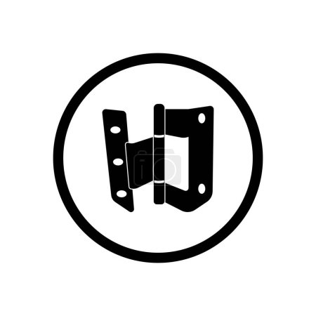 Puerta bisagra icono plantilla de diseño. Estilo de moda, ilustración vectorial