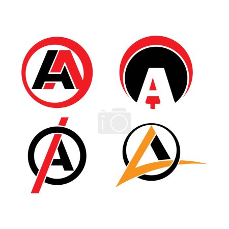 Ilustración de Letter A icon logo vector design template - Imagen libre de derechos