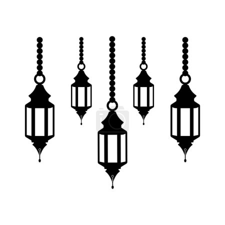 Illustration for Fanoos Lantern background islam   logo simple vector icon illustration design - Royalty Free Image