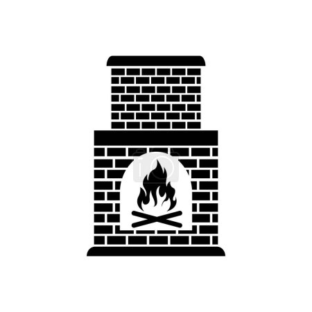 horno de fuego icono logotipo vector diseño plantilla