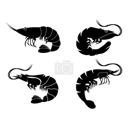 Shrimp logo icon vector illustration design
