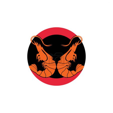 Shrimp logo symbol vektor illustration design