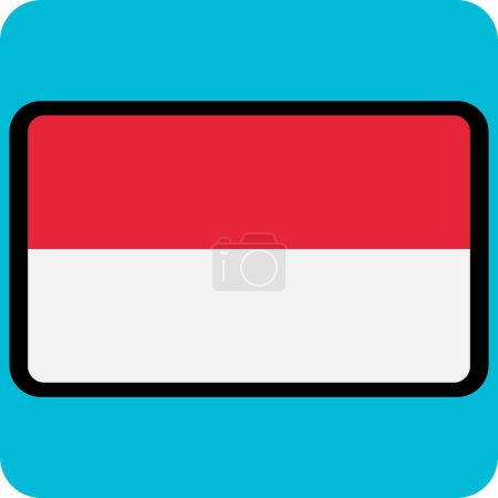 Republic of Indonesia flag icon,vector illustration logo design.