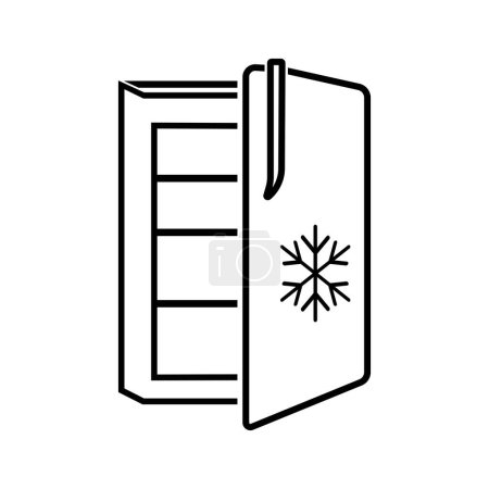 Kühlschranksymbol, Logo isoliert auf weißem Hintergrund