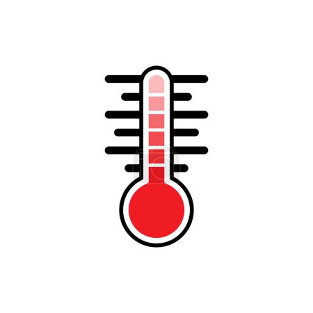 Icono de termómetros con diferentes zonas. Imagen vectorial aislada sobre fondo blanco