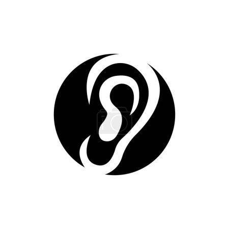 Modèle de logo auditif conception d'icône vectorielle
