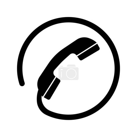 Icono de símbolo de teléfono público, logotipo vector ilustración plantilla de diseño