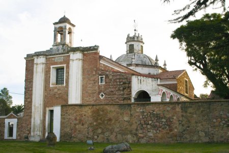 Facade of the Jesuit Estancia de Caroya founded by the Society of Jesus in 1616. Colonia Caroya, Crdoba, Argentina. Rural establishment and church. Colonial structure of cultural and tourist interest