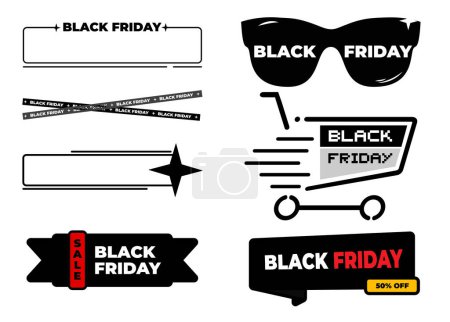 Photo for Black Friday Sale Design With Caution Tapes, Glasses, Black Frid - Royalty Free Image