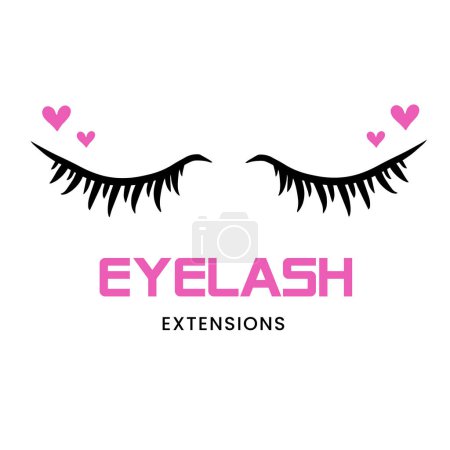 Hand drawn Eyelash Aesthetic Treatment Logo