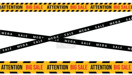 Photo for Big Sale Design With Caution Tapes - Royalty Free Image