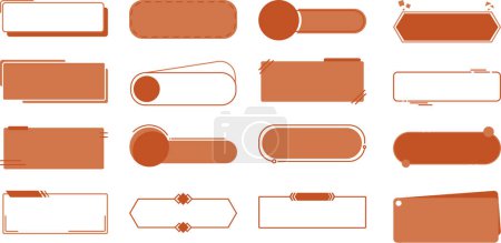 Photo for Title Box Shape, Buttons Design Vector - Royalty Free Image