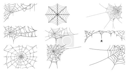 Photo for Halloween Spider Web, Cobweb, Creepy, Hand Drawn Cobweb - Royalty Free Image