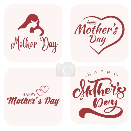 Photo for Happy Mother's Day Lettering, Mother's Day Card Illustration, Quote T shirt Design - Royalty Free Image