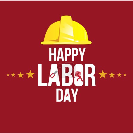 Illustration for 1st May Happy Labour Day, International workers day - Royalty Free Image