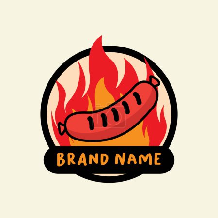 Hot Grill logo vintage