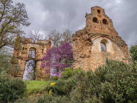 Téléchargez les photos : Le monastère de Santa Mara de Nogales dans la province de Léon en Espagne est un lieu abandonné - en image libre de droit