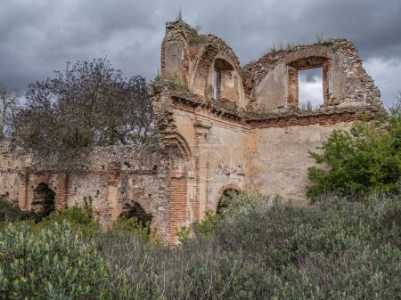 Photo for The monastery of Santa Mara de Nogales in the province of Leon in Spain is an abandoned place - Royalty Free Image