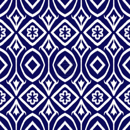 Ikat embroidery.geometric ethnic oriental seamless pattern traditional.Aztec style abstract vector illustration.design for texture,fabric,clothing,wrapping,decoration,shirttail,print.
