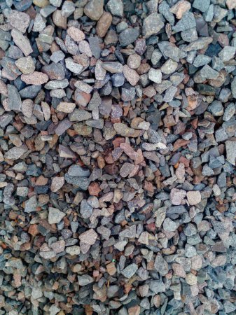 Photo for Small stones during the day. Small stone background. - Royalty Free Image