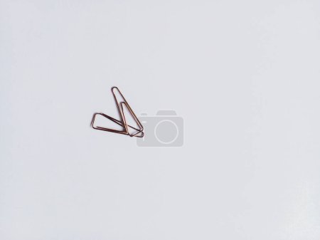 Photo for Collection of paper clips isolated on white background. - Royalty Free Image