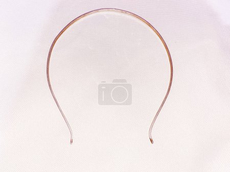Photo for Brown hair headband on white background. Hair bands for women. - Royalty Free Image