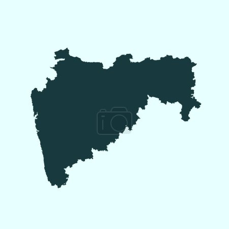 Map of Indian state Maharashtra premium vector illustration