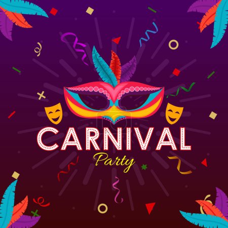 Foto de Carnaval fiesta celebración fondo prima vector ilustración - Imagen libre de derechos