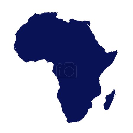 Carte Afrique illustration vectorielle premium plate