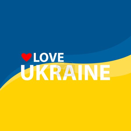 Love Ukraine texte avec le design