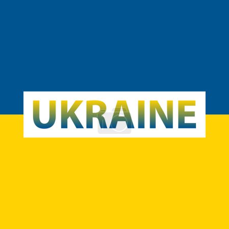 Foto de Ucrania texto en color azul amarillo - Imagen libre de derechos