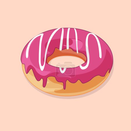 Foto de Dulce deliciosa Donut vector ilustración - Imagen libre de derechos