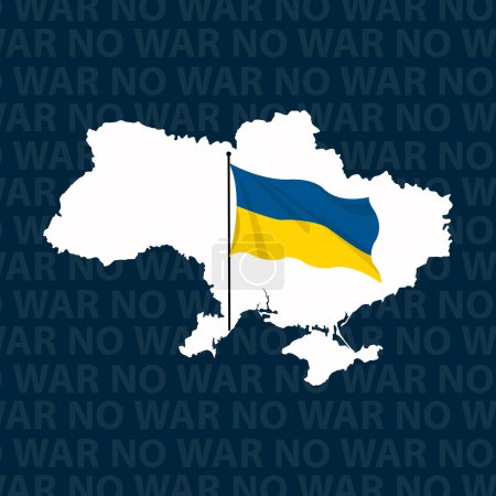 Foto de Ucrania mapa y bandera sin texto de guerra en la ilustración del vector de fondo - Imagen libre de derechos