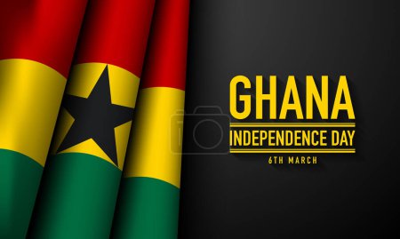 Hintergrunddesign zum ghanaischen Unabhängigkeitstag.