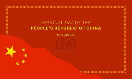 Nationalfeiertag der Volksrepublik China Vektor Illustration.