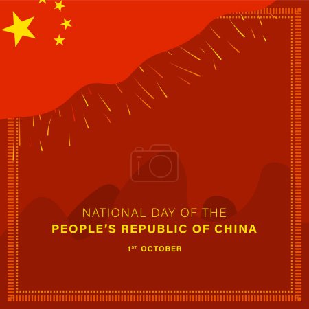 Nationalfeiertag der Volksrepublik China Vektor Illustration
