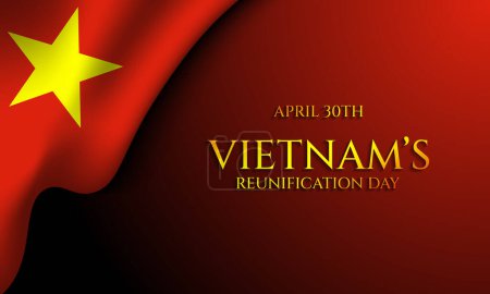 Vietnam's Reunification Day Background Design.
