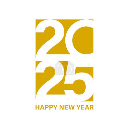 Feliz Año Nuevo 2025 diseño de texto.
