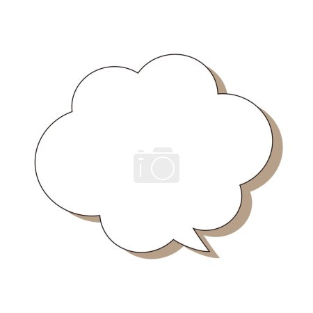 Illustration for Colorful and cute speech bubble mark shaped like a cloud - Royalty Free Image
