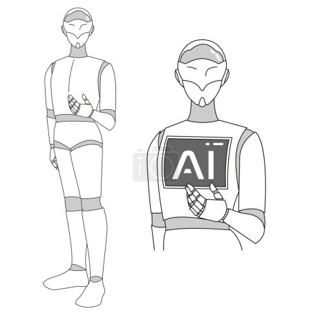 Illustration for Artificial intelligence that supports various businesses and lifestyles - Royalty Free Image