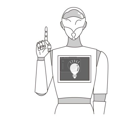Téléchargez les illustrations : Intelligence artificielle qui soutient diverses entreprises et modes de vie - en licence libre de droit