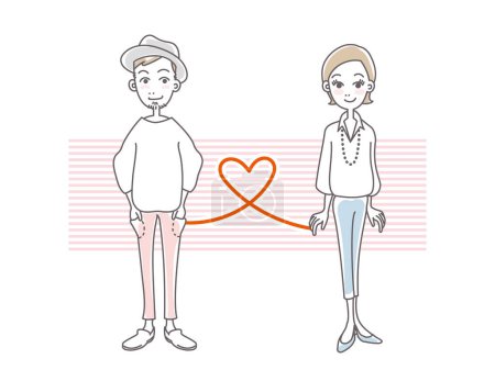 Illustration for Various forms of love, happy partners - Royalty Free Image